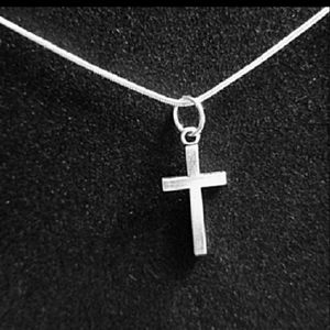 Minimal Cross 20"\.925 Sterling Silver Nec…